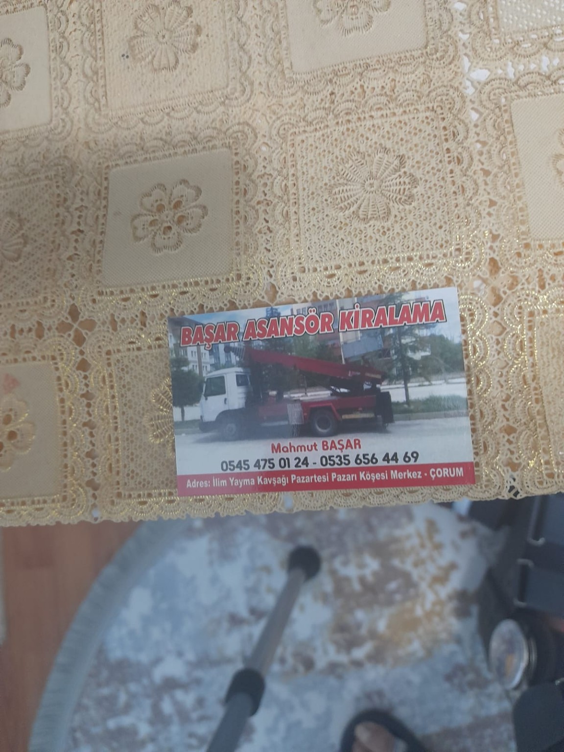 Başar Asansör Kiralama kartviziti